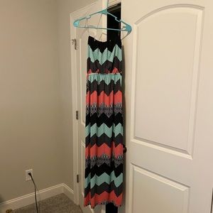 Striped Maxi Dress- Trixxi Brand